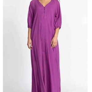 Johnny Was CALME Buttoned Raglan Slip Dress 'Ultra Violet'  NEW